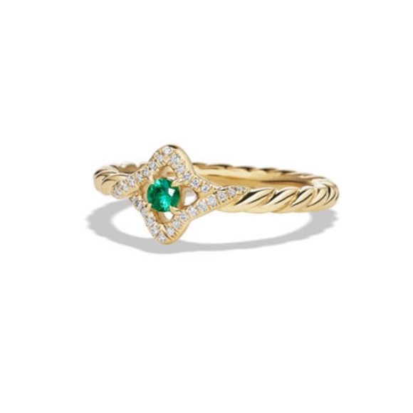David Yurman Venetian Quatrefoil Emerald Ring - Picture 1 of 8